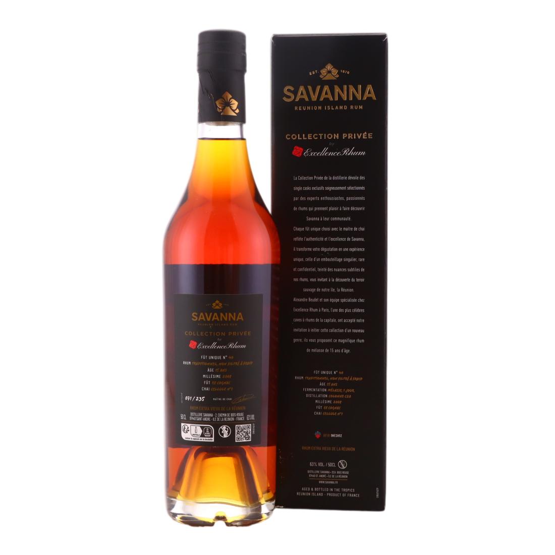 Savanna 2008 Collection Privée 15 Year Old Rhum Traditionnel