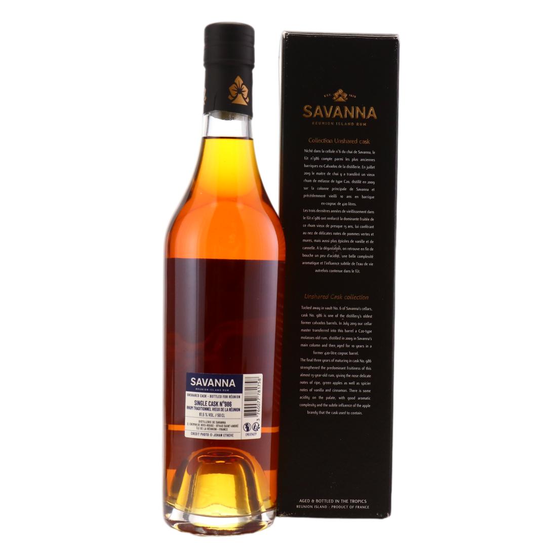 Savanna 2009 Unshared Cask 12 Year Old Rhum Traditionnel