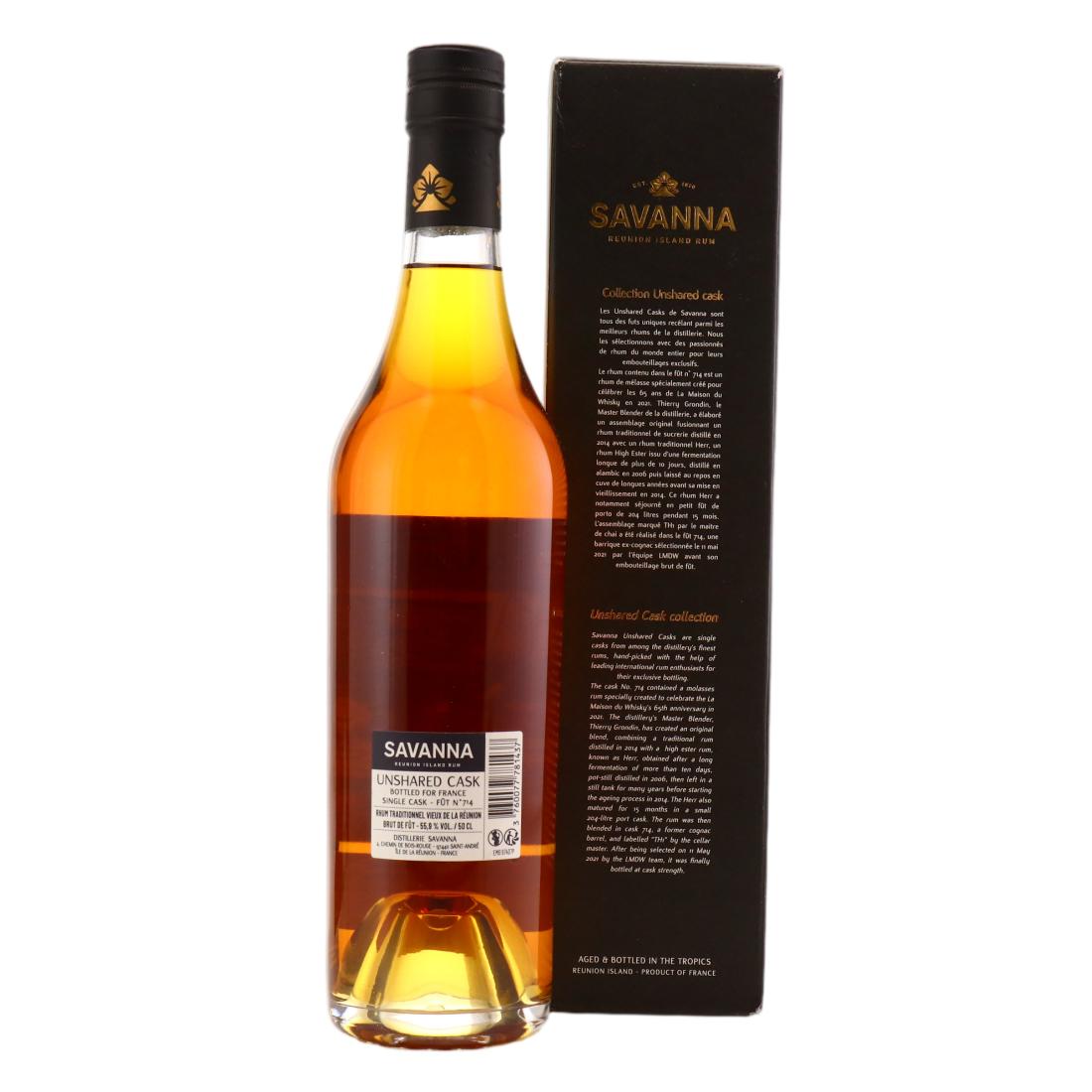 Savanna Unshared Cask 6 Year Old Rhum Traditionnel
