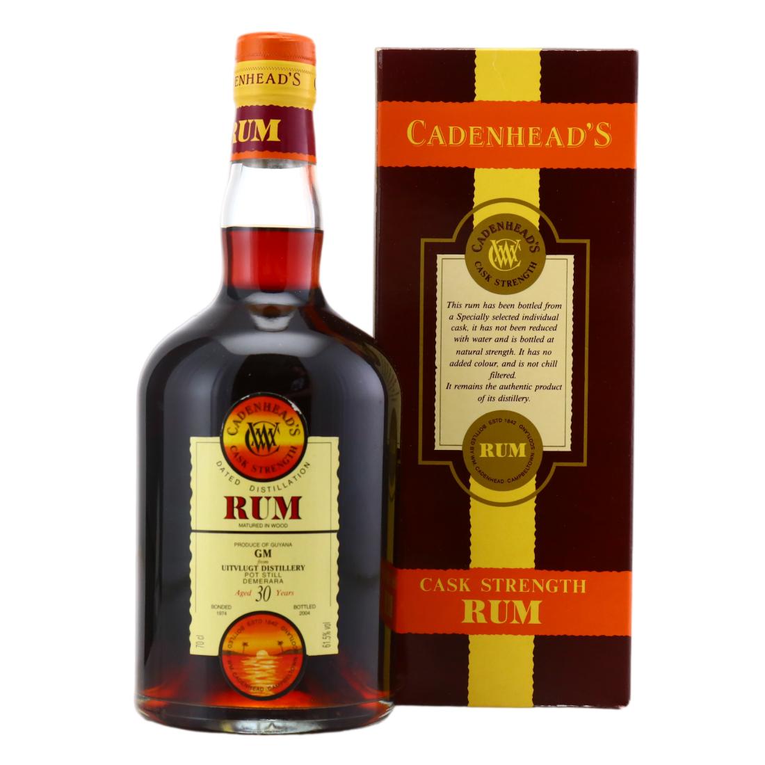 Uitvlugt GM 1974 Cadenhead's Dated Distillation 30 Year Old