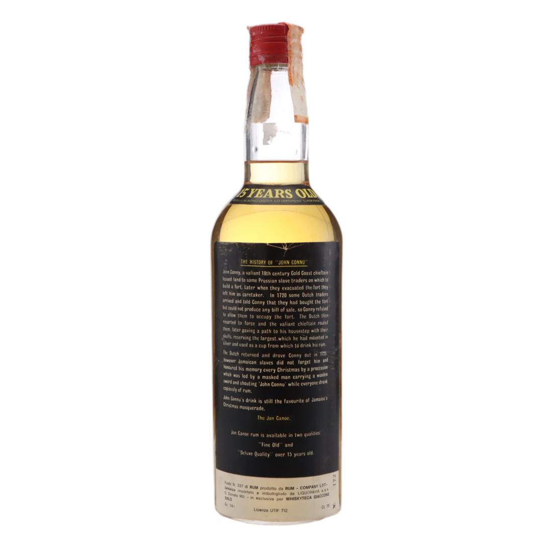 Jon Canoe 15 Year Old Deluxe Quality Rum