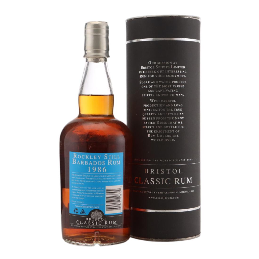 Rockley Still 1986 Bristol Classic Rum Madeira Finish