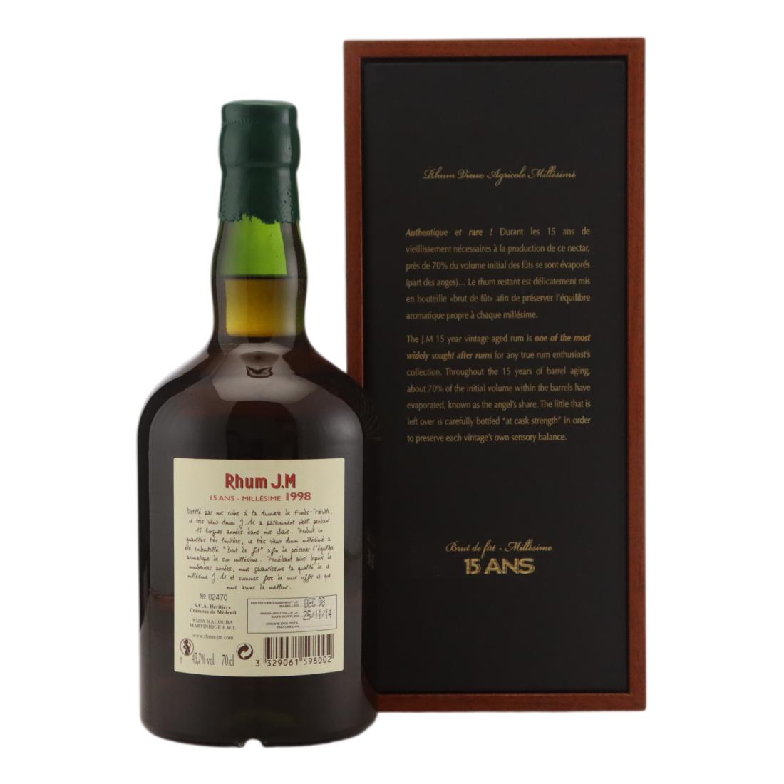 Rhum J.M 1998 15 Year Old Rhum Vieux