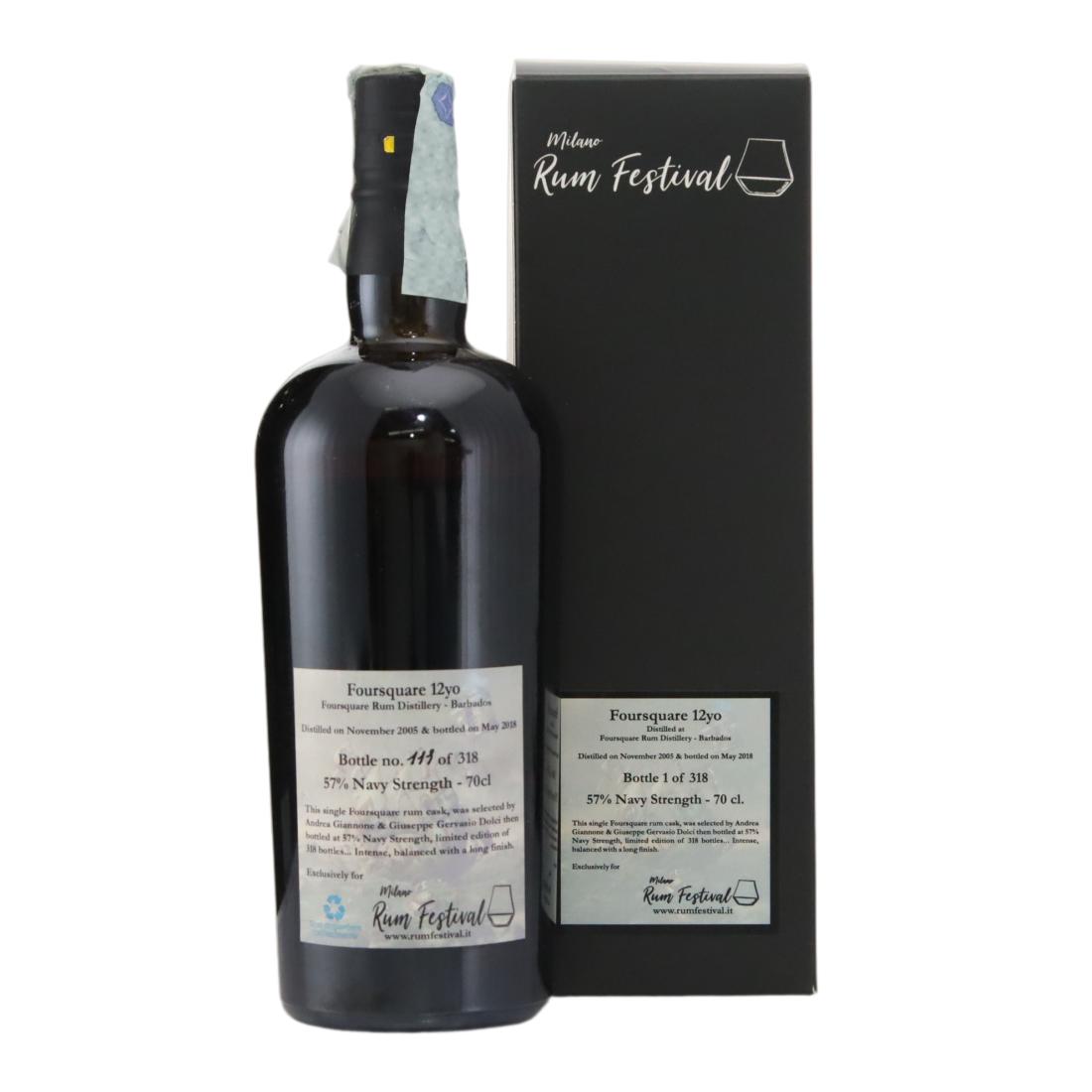 Foursquare 2005 Milano Rum Festival 12 Year Old