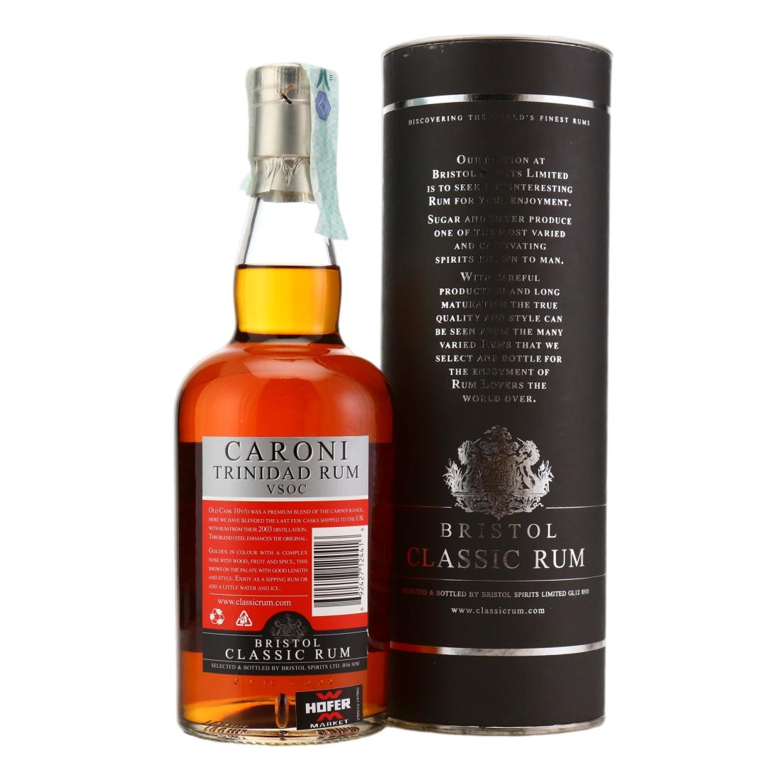 Caroni VSOC Bristol Classic Rum 10 Year Old