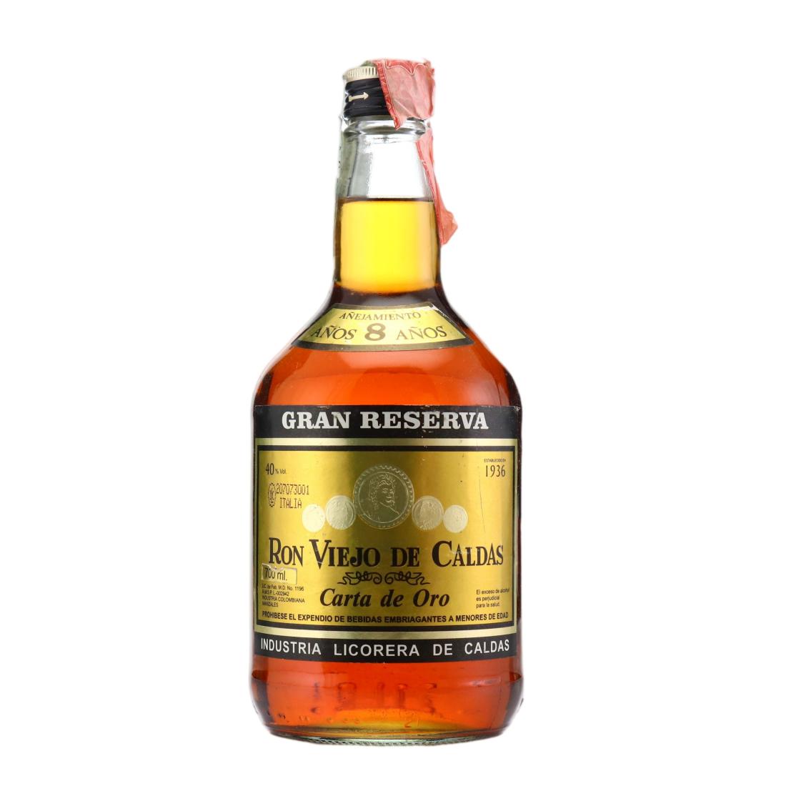 Ron Viejo de Caldas Carta de Oro Gran Reserva