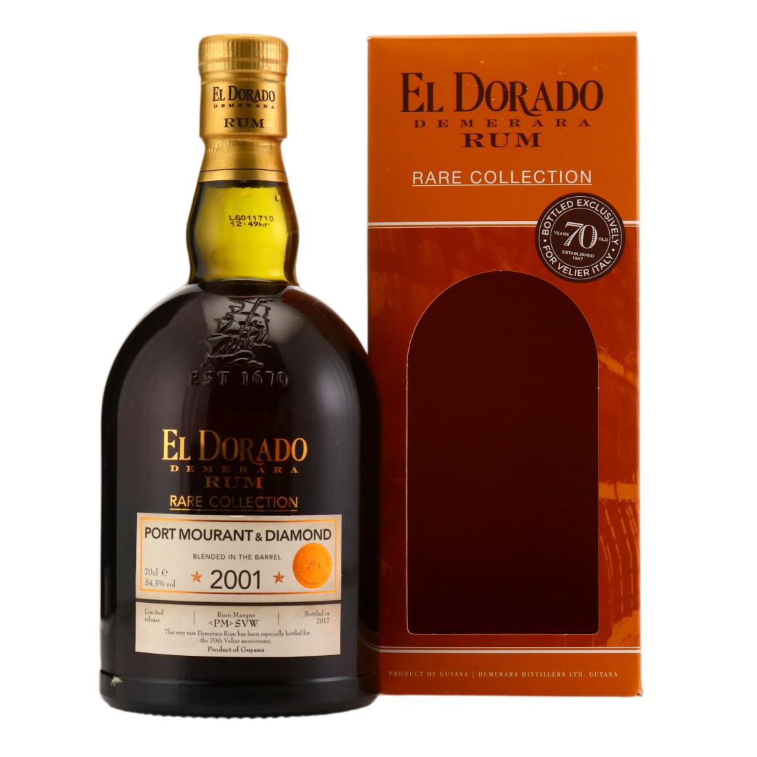 Port Mourant & Diamond <PM>SVW 2001 El Dorado Rare Collection Blended in the Barrel