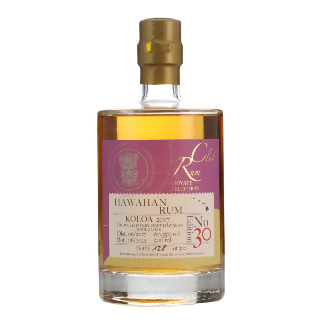 Koloa 2017 Rum Club Private Selection - Edition No.30