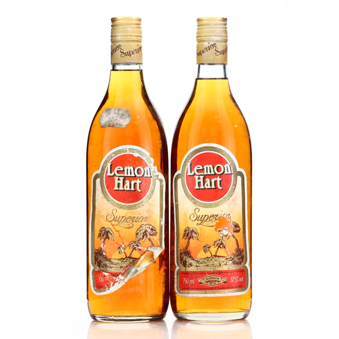 Lemon Hart Superior Jamaica Rum x 2 1980s