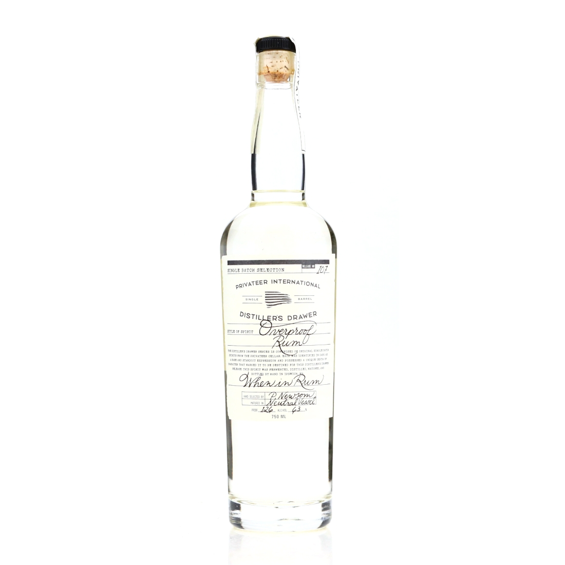 Privateer Distiller's Drawer #107 Overproof 'When in Rum'