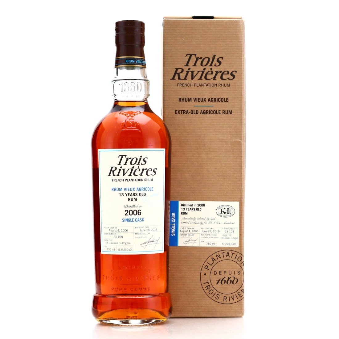 Trois Rivieres 2006 Single Cognac Cask 13 Year Old #23-108 75cl / US import - K&L Wines