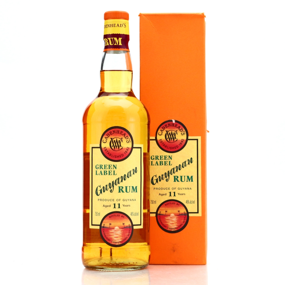 Guyana Rum 11 Year Old Cadenhead's Green Label 75cl / US Import