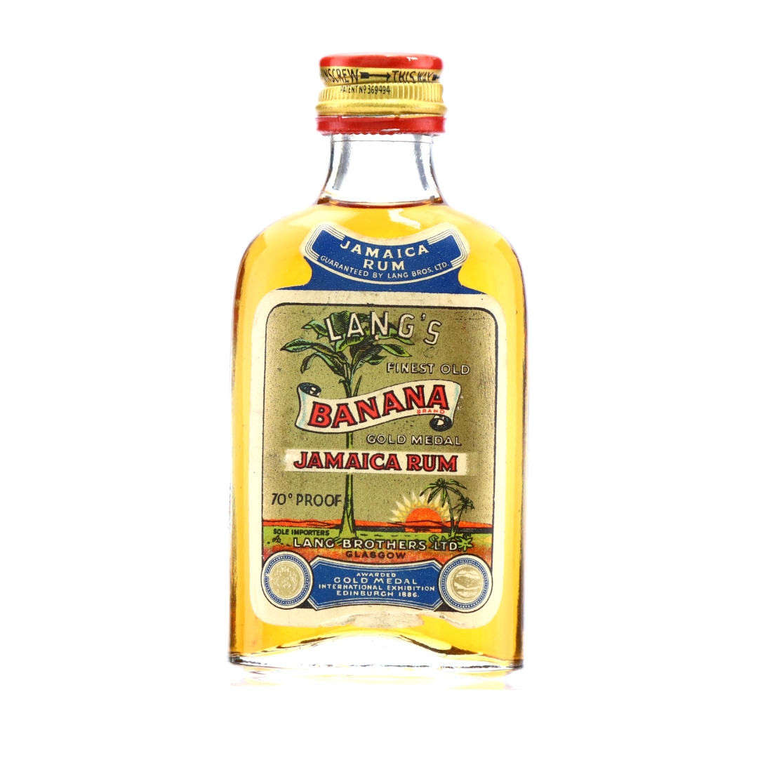 Lang's Banana Rum Miniature 1960s