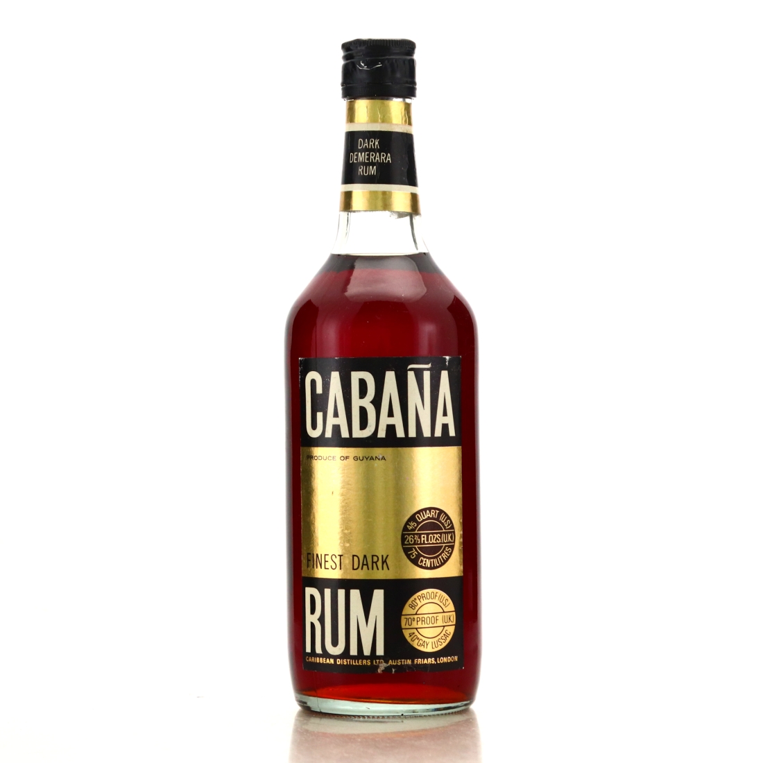 Cabaña Dark Demerara Rum 1970s