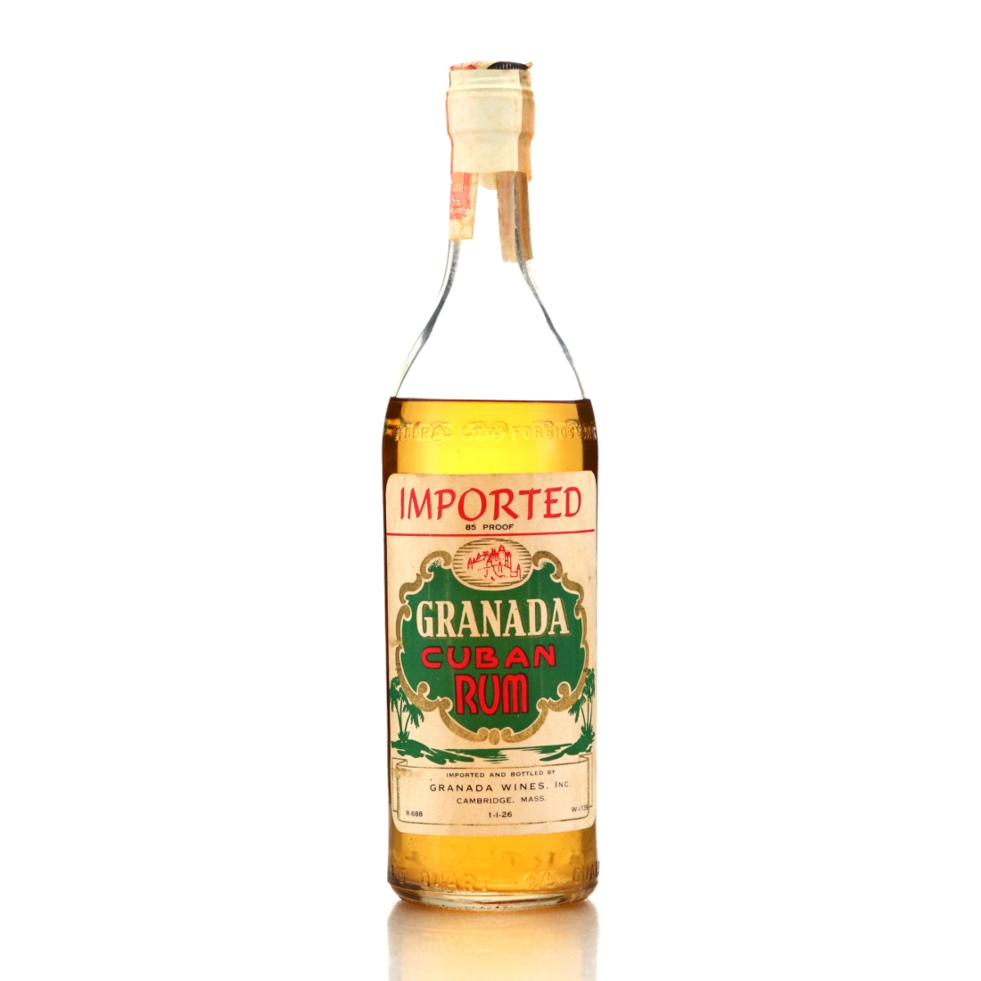 Granada Cuban Rum late 1950s / pre-Embargo US Import