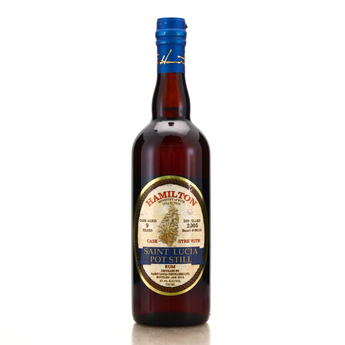 St Lucia 2005 Hamilton 9 Year Old Batch #90115 75cl / US Import