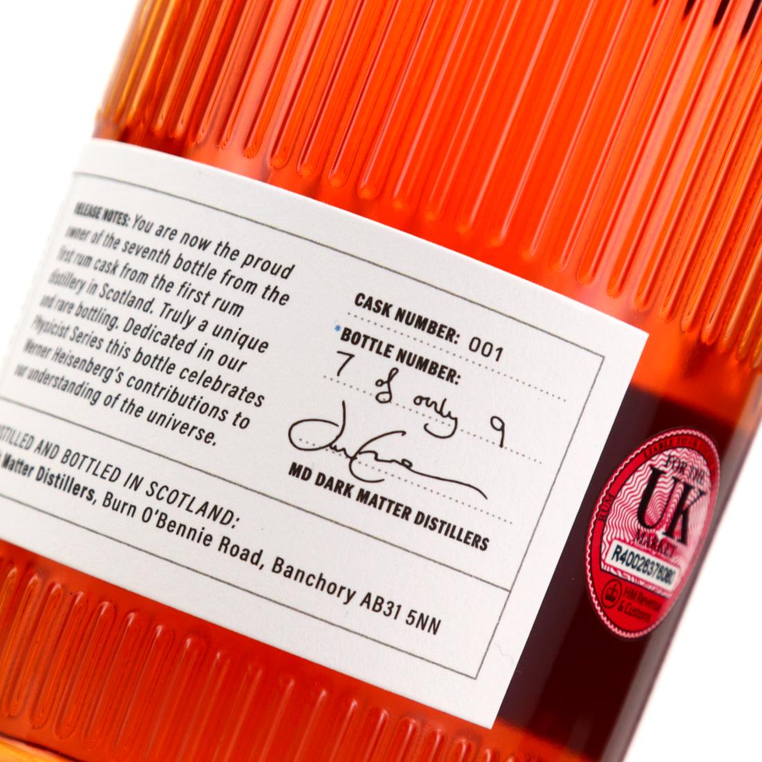 Image for Dark Matter Inaugural Release: Physicist Series 'Heisenberg' / Bottle #007