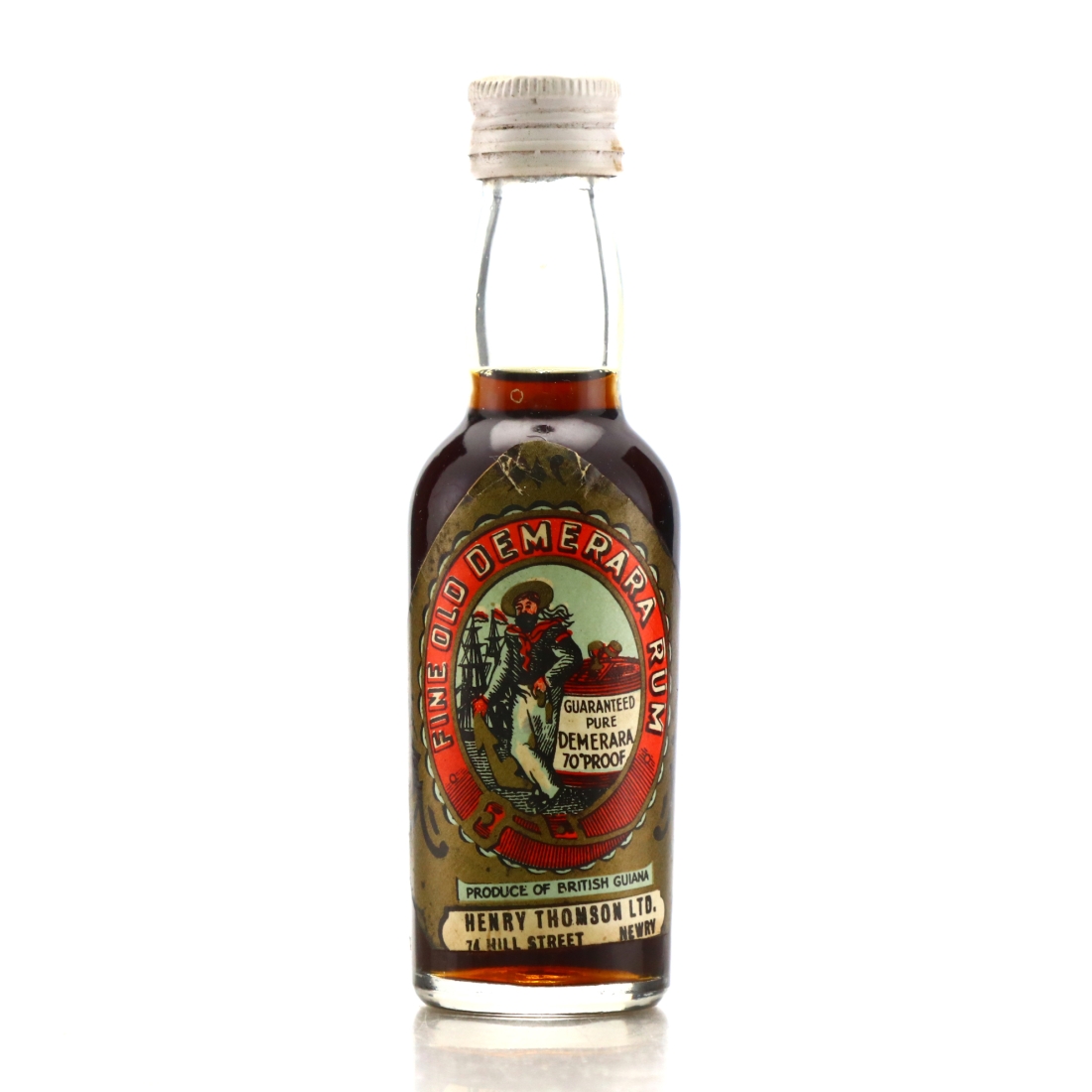 Henry Thompson Fine Old Demerara Rum Miniature 1960s