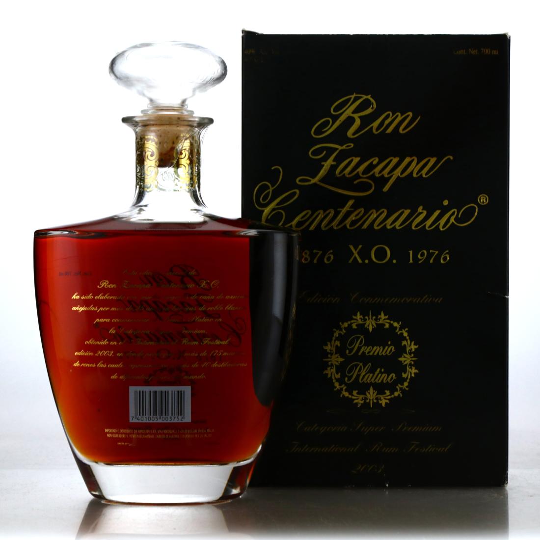 Ron Zacapa Centenario XO Premio Platino | Rum Auctioneer