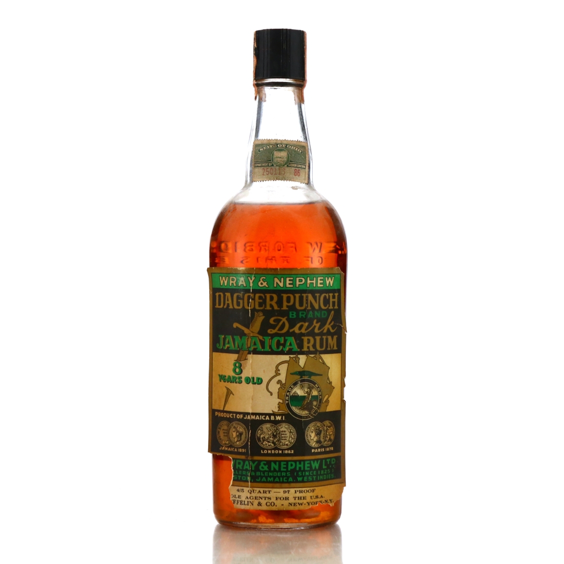 Wray and Nephew 8 Year Old One Dagger 1960s