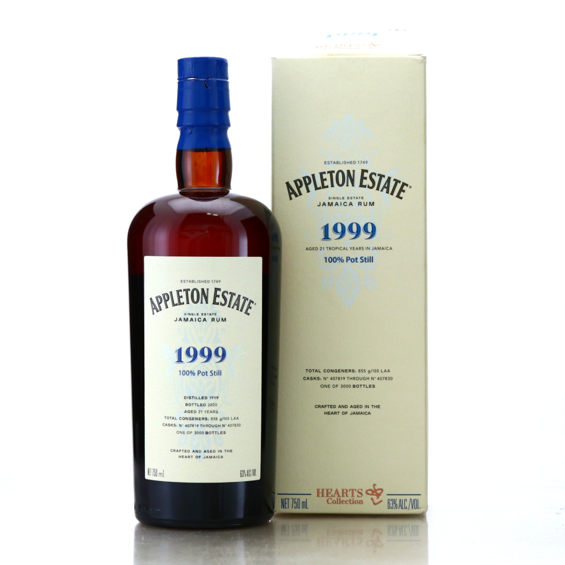Appleton Estate 1999 Velier 21 Year Old / Hearts Collection 75cl / Us Import