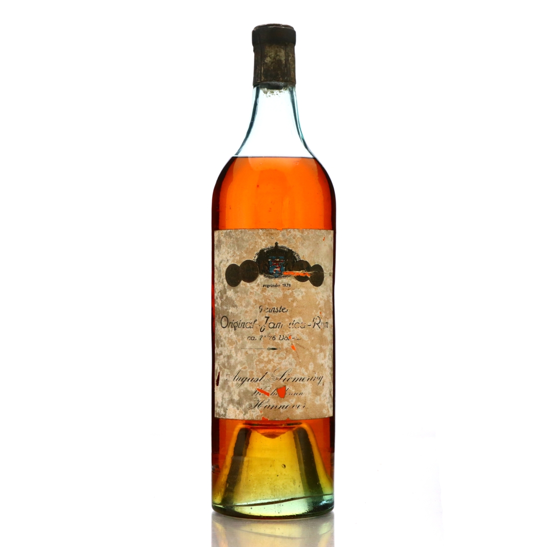 August Siemering Original Jamaica Rum 1 Litre late 19th Century