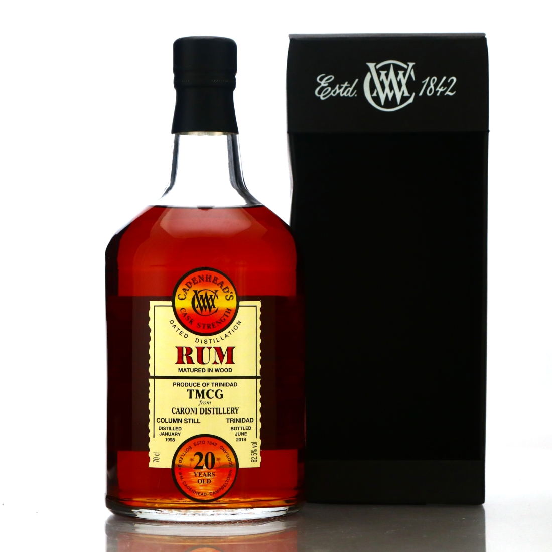 Caroni TMCG 1998 Cadenhead's 20 Year Old / Whisk-e