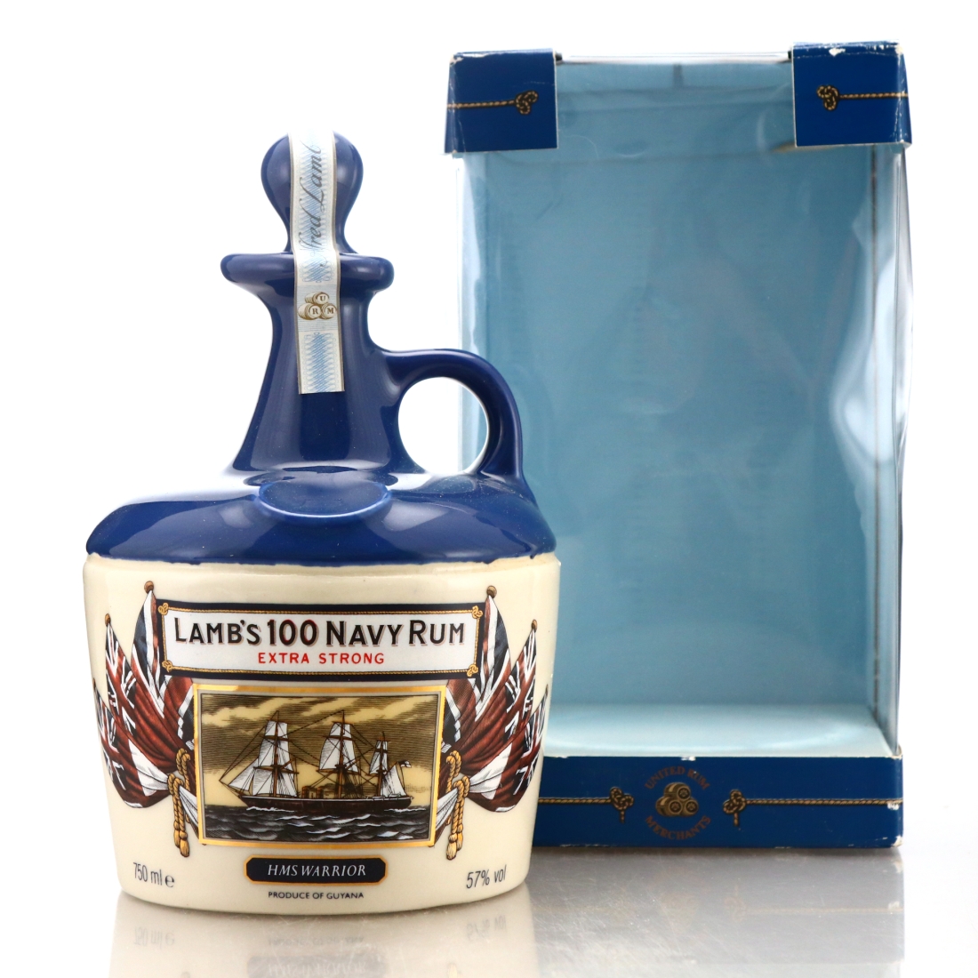 Lamb's 100 Navy Rum Extra Strong Decanter 1980s / Victorian Ships Collection