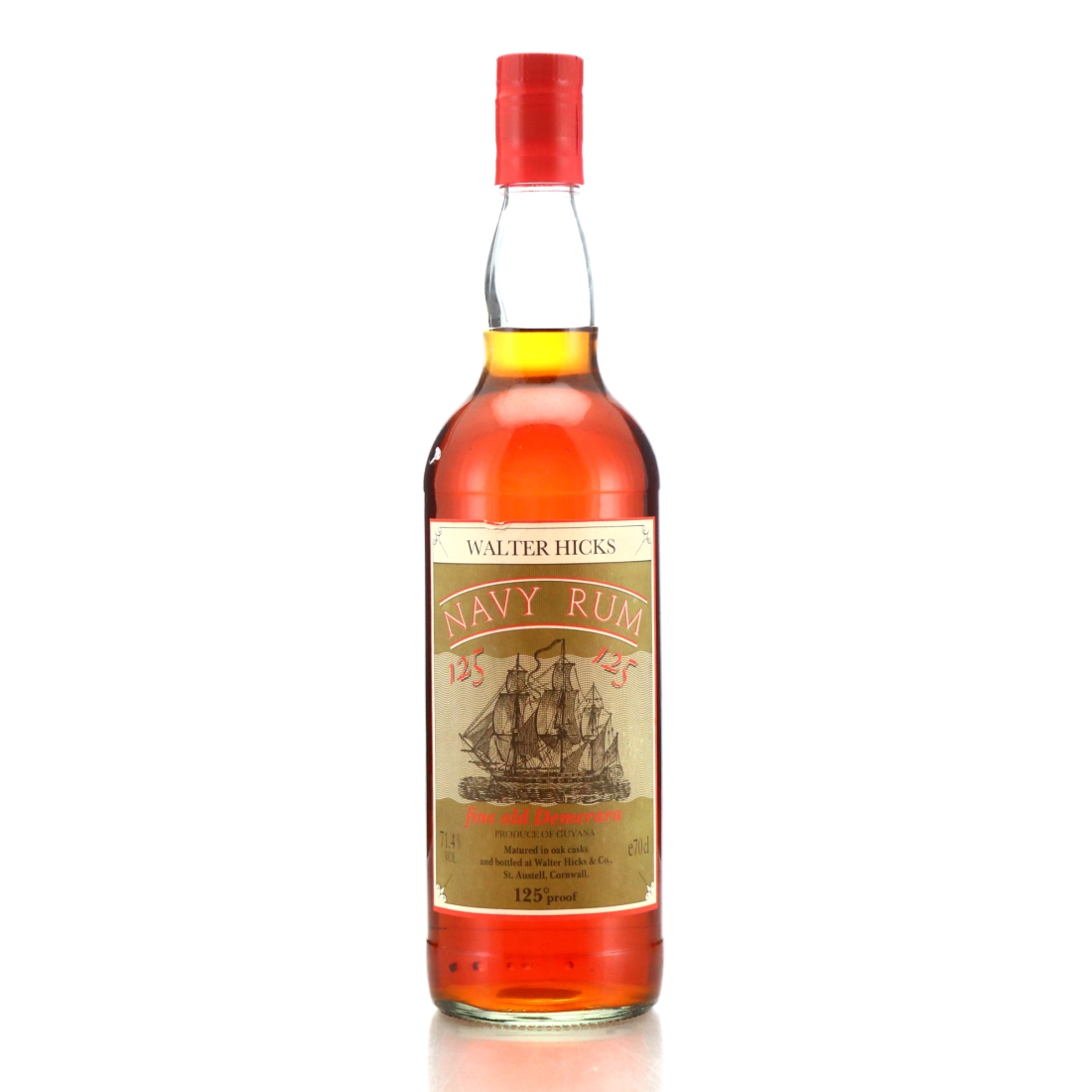 Walter Hicks 125 Proof Guyana Demerara Navy Rum