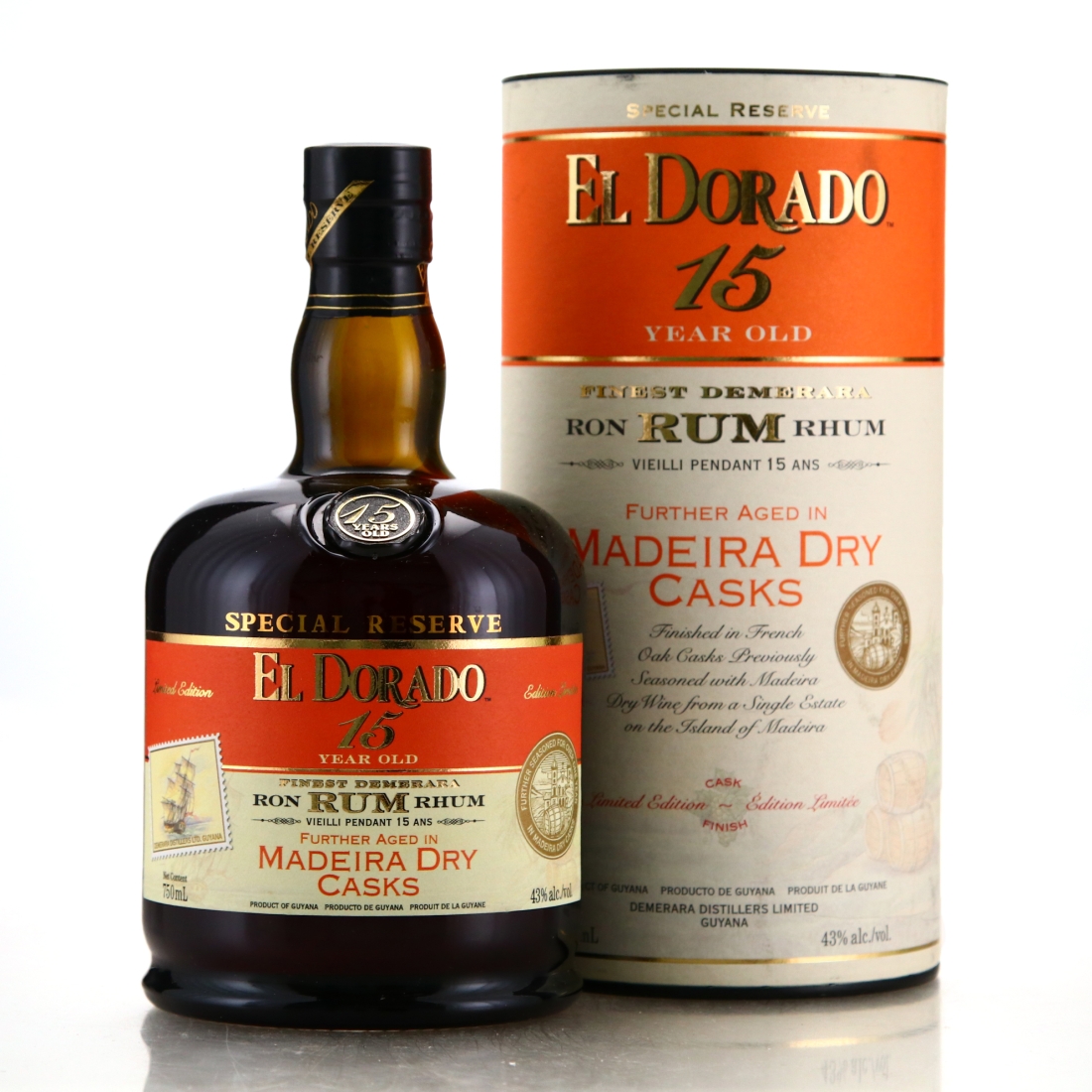 El Dorado 15 Year Old Madeira Dry Casks Finish 75cl
