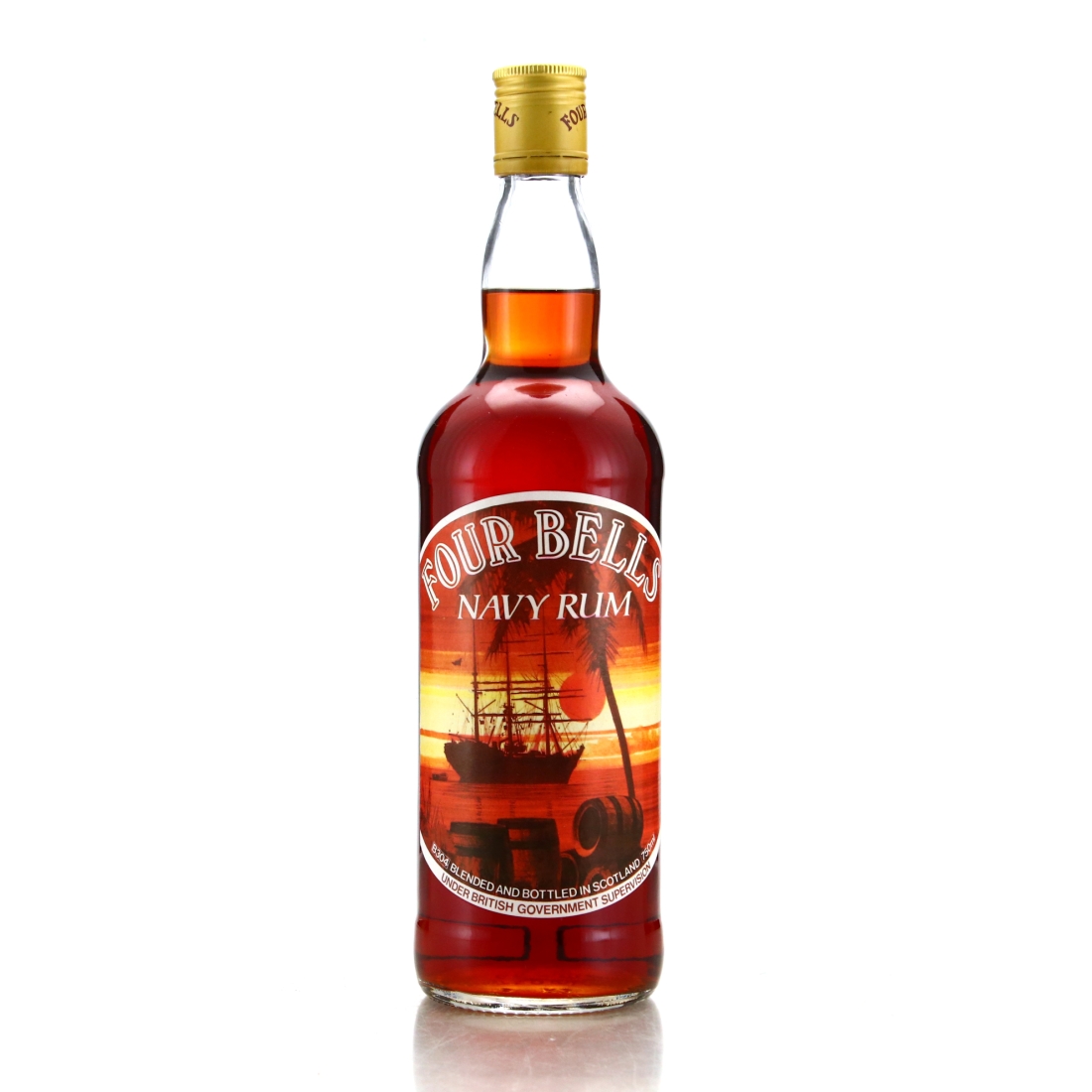 FOUR BELLS NAVY RUM 古酒 Four Bells Finest Old Guyana Navy Rum - 1960s (40%, 75.7cl