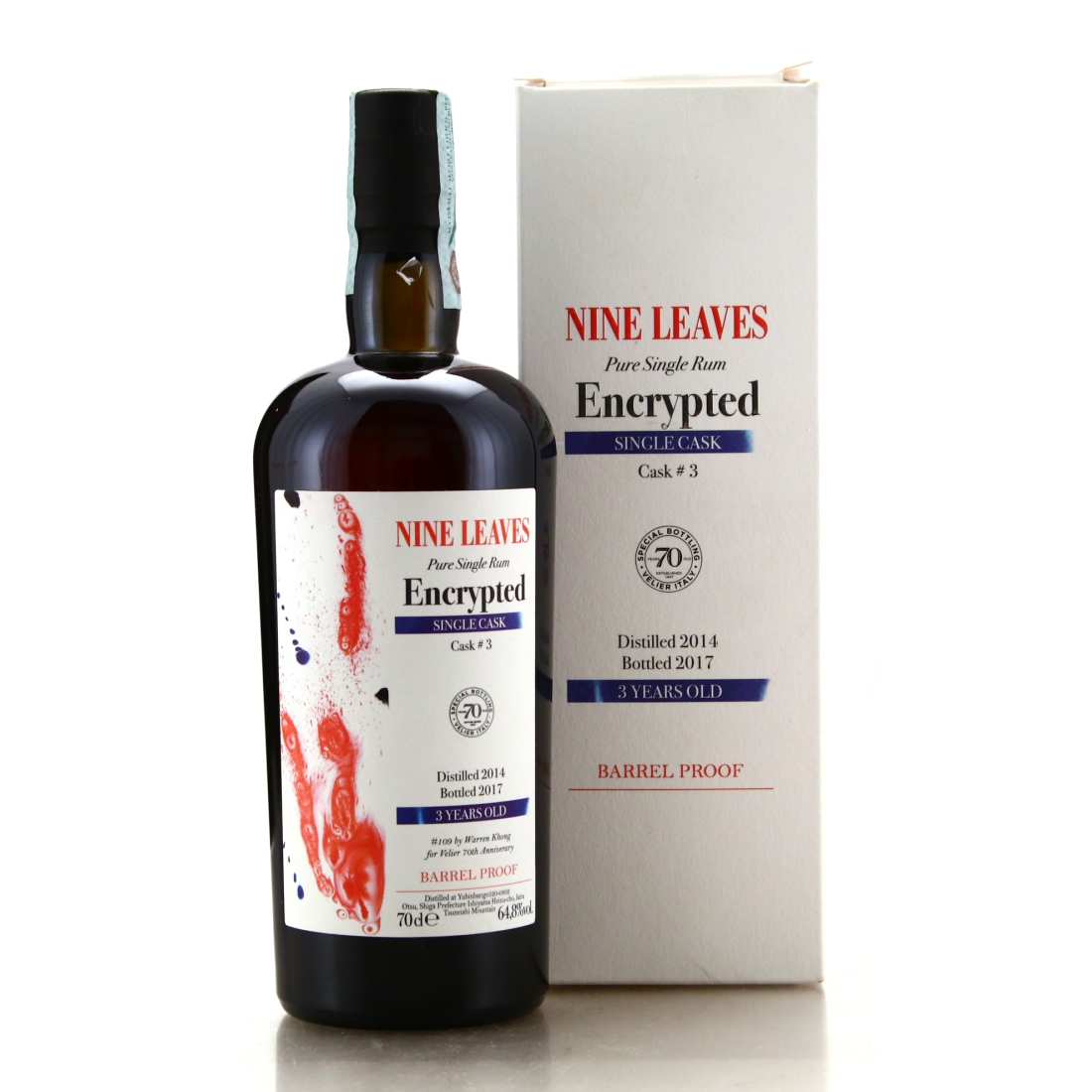 Nine Leaves 2014 Velier 3 Year Old Encrypted / Warren Khong 70th Anniversary