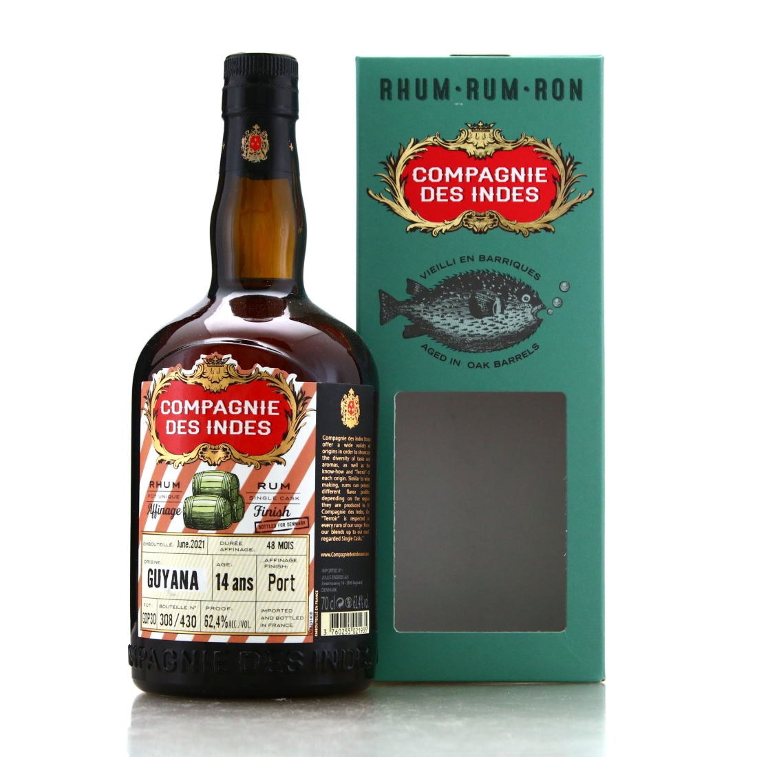 Guyana Rum 14 Year Old Compagnie des Indes Port Finish / Denmark