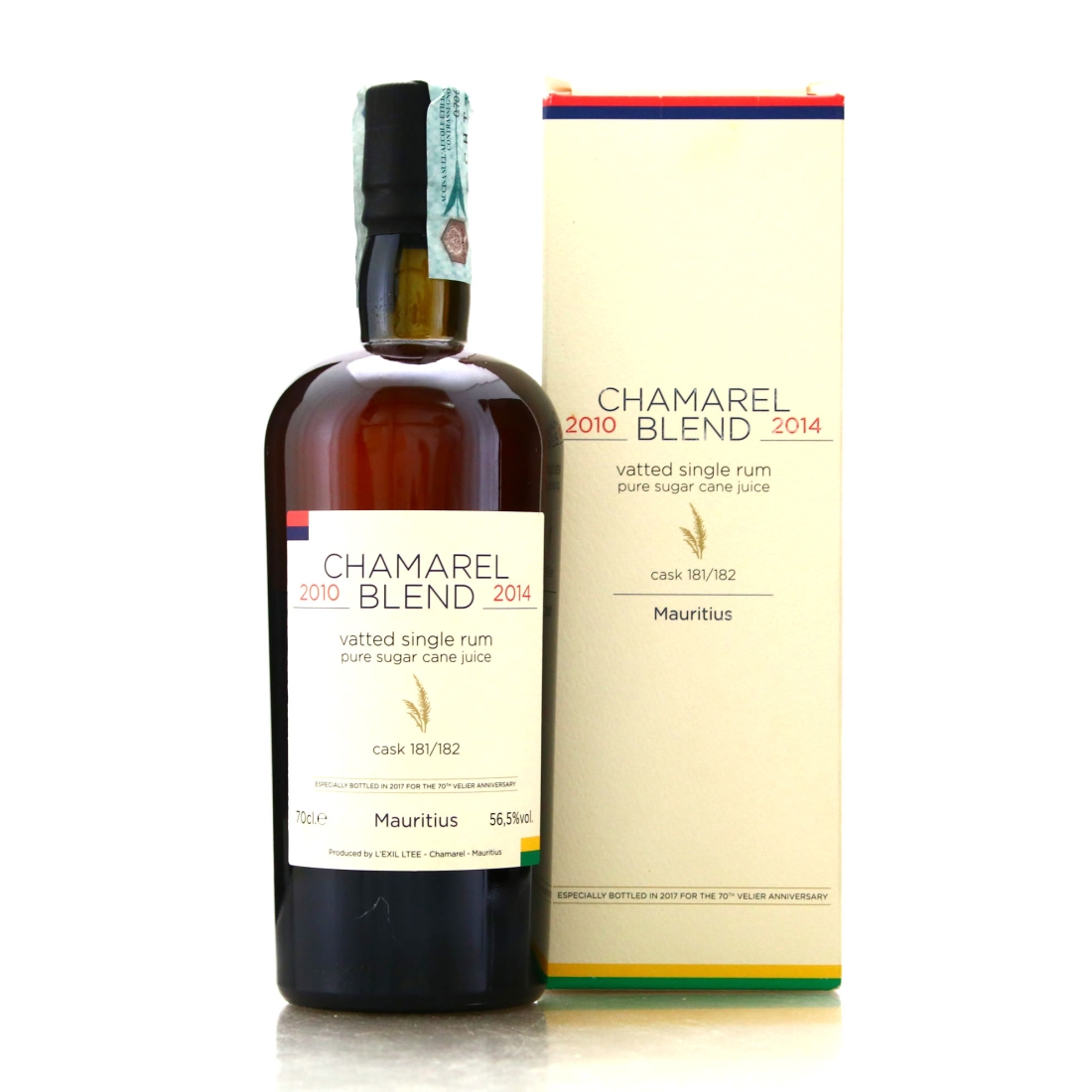Chamarel 2010-2014 Velier Vatted Single Rum / 70th Anniversary