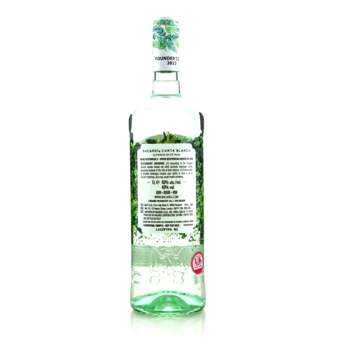 Image for Bacardi Carta Blanca Founder's Day 2023 Litre - Digital Forest