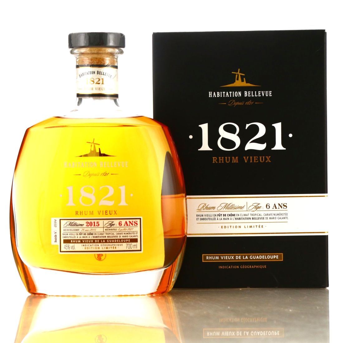 Habitation Bellevue 2015 1821 Rhum Vieux 6 Year Old