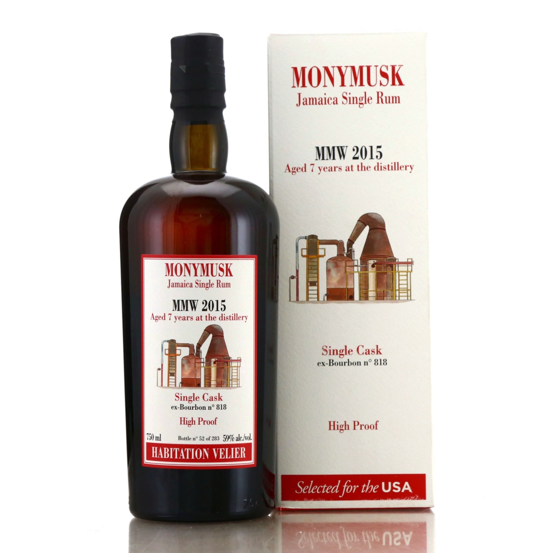 Monymusk MMW 2015 Habitation Velier 7 Year Old Single Cask #818 75cl / US Import