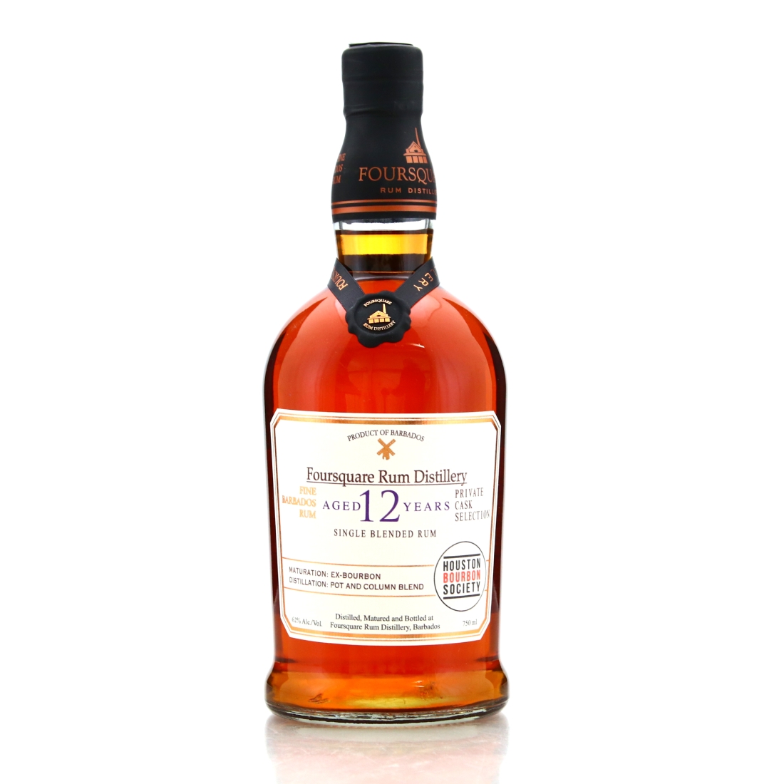 Foursquare 12 Year Old Private Cask Selection 75cl / Houston Bourbon Society