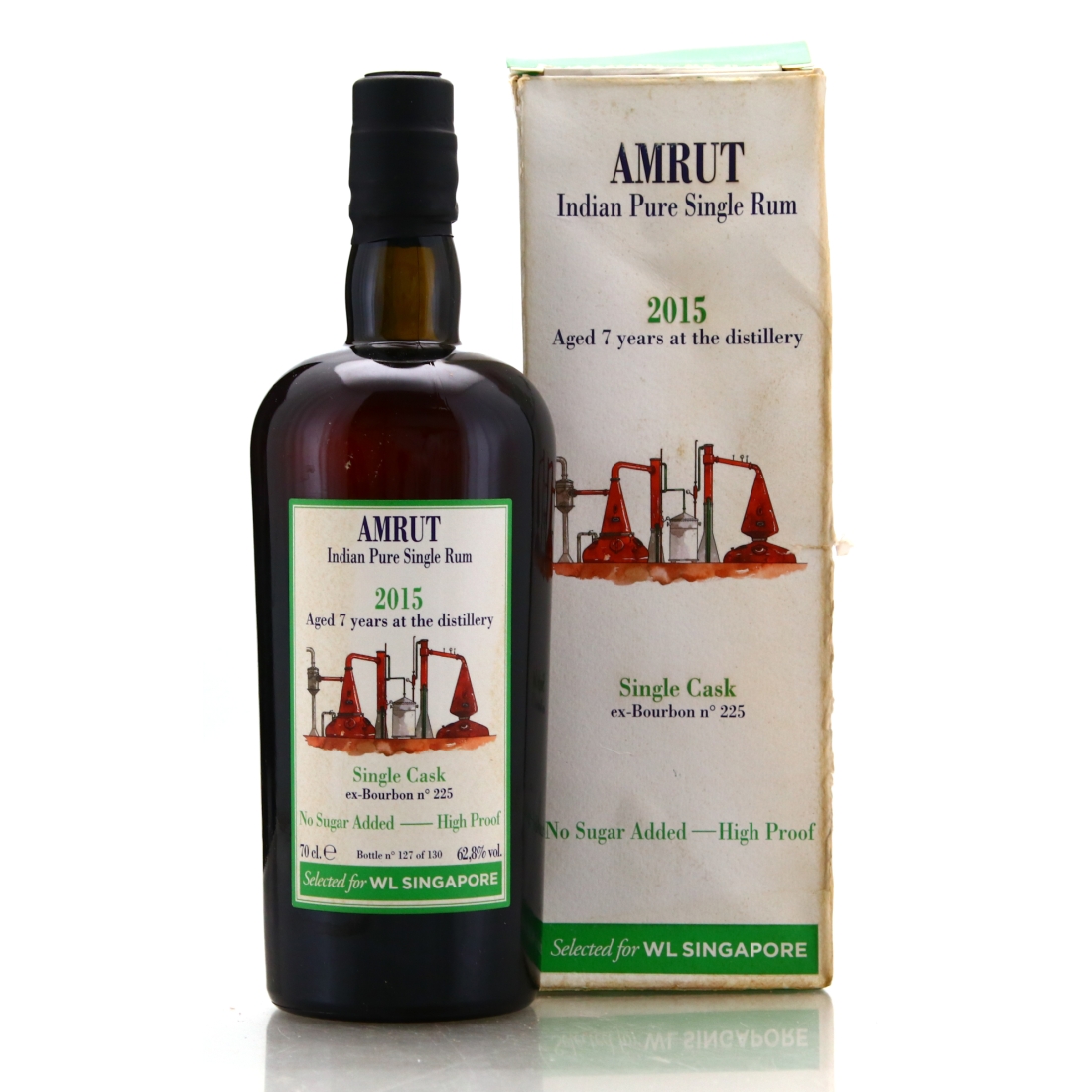Amrut 2015 Habitation Velier 7 Year Old Single Cask #225 / WL Singapore