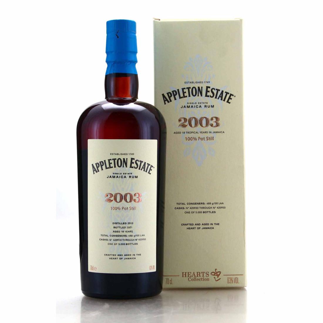 Image for Appleton Estate 2003 Hearts Collection 18 Year Old