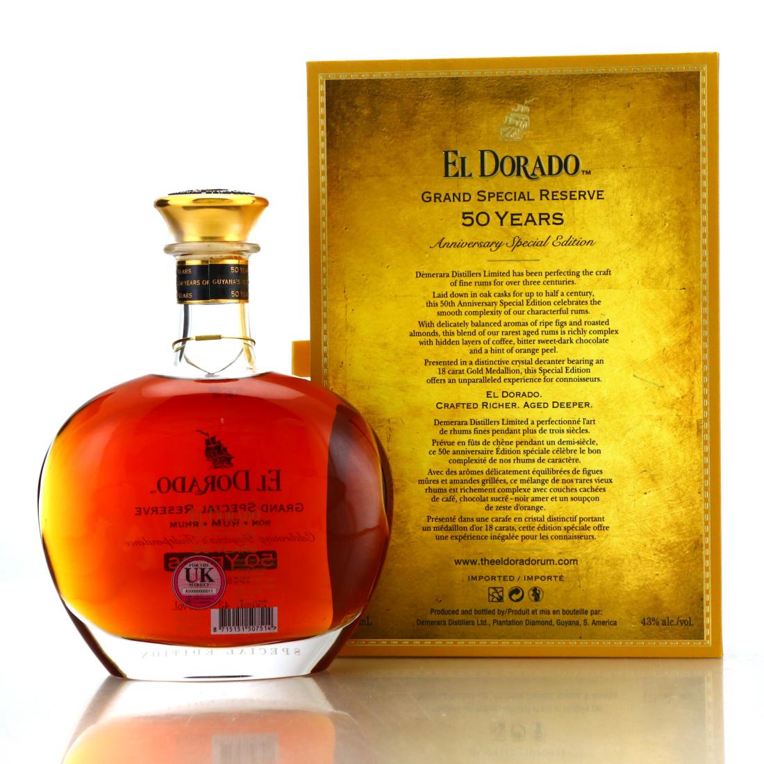 Image for El Dorado 1966 Grand Special Reserve 50 Year Old - 50 Year of Guyana's Independence