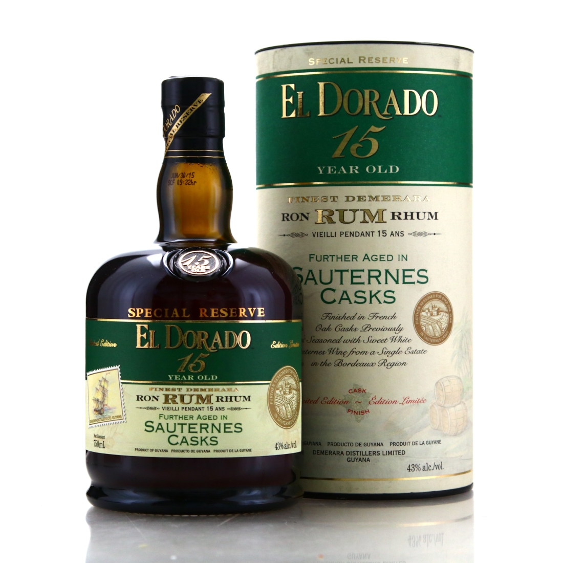 Image for El Dorado 15 Year Old Sauternes Cask Finish