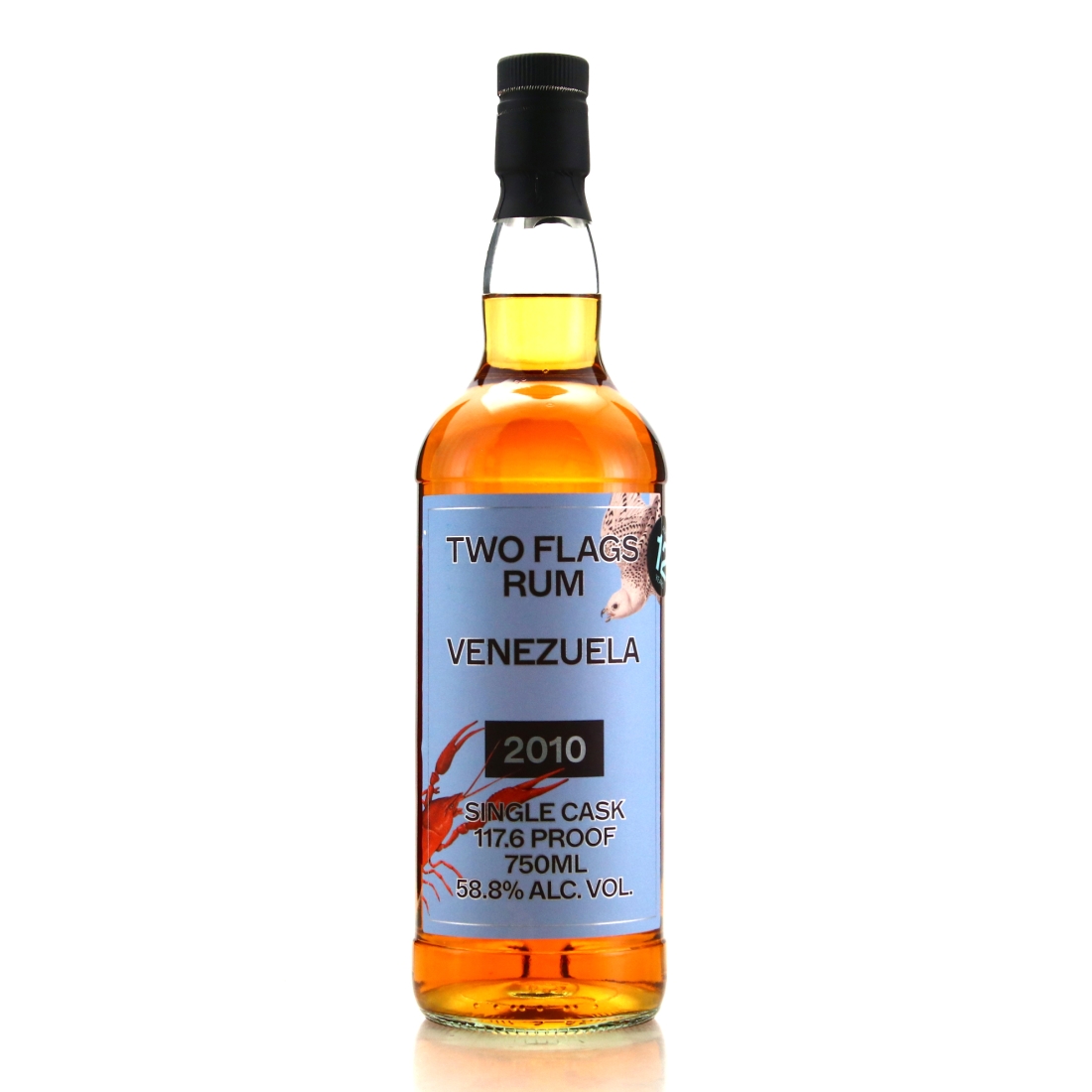 Venezuela 2010 Two Flags 12 Year Old Rum 75cl / US Import