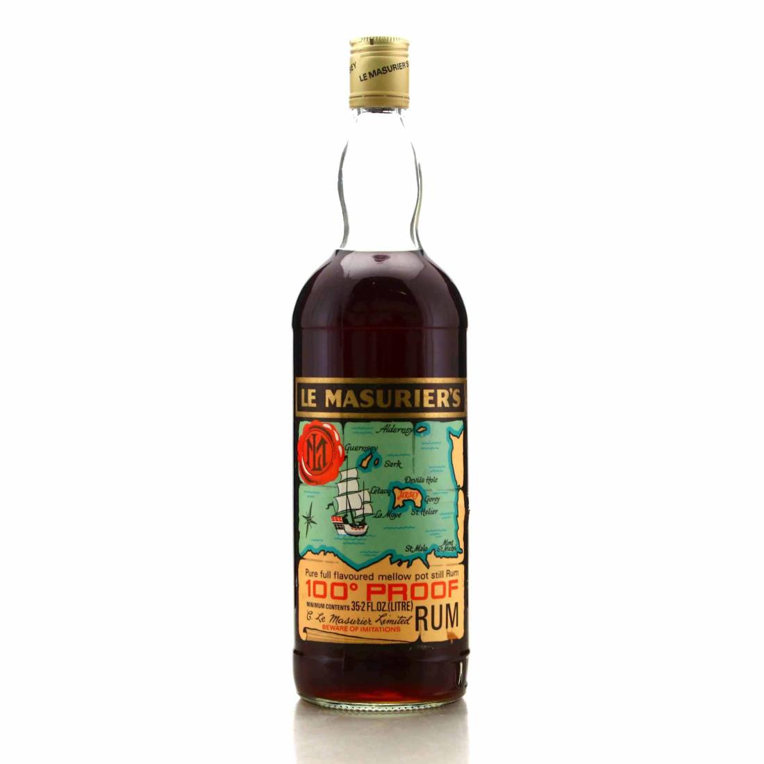 Le Masurier's 100 Proof Rum 1 Litre 1970s