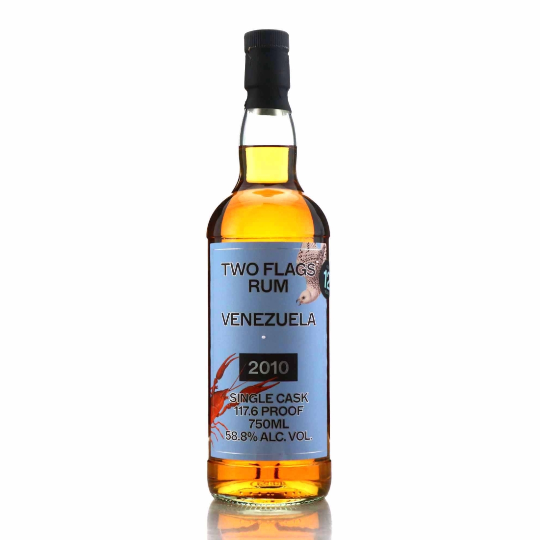 Image for Venezuela 2010 Two Flags 12 Year Old Rum 75cl / US Import