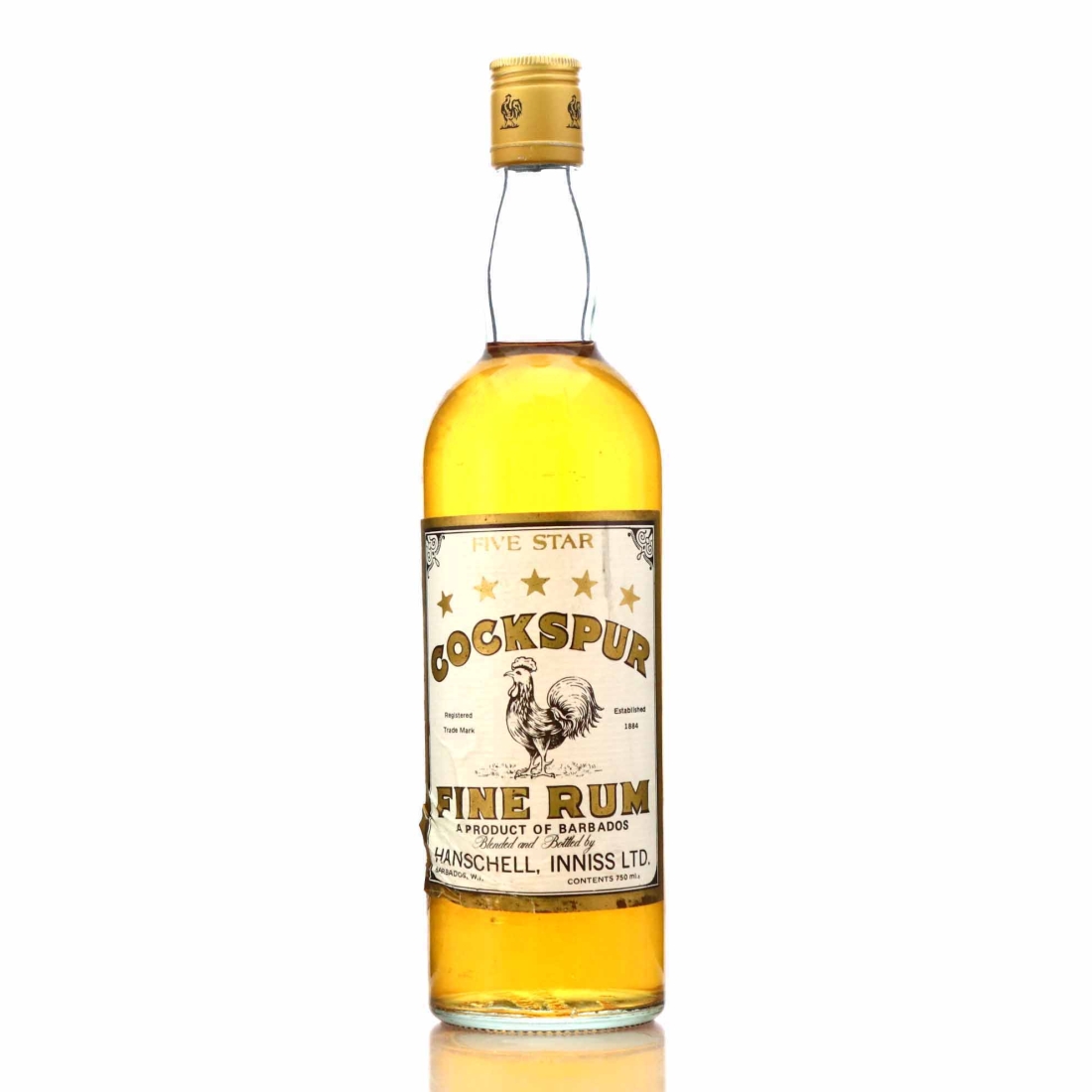 Cockspur Five Star Barbados Rum 1980s