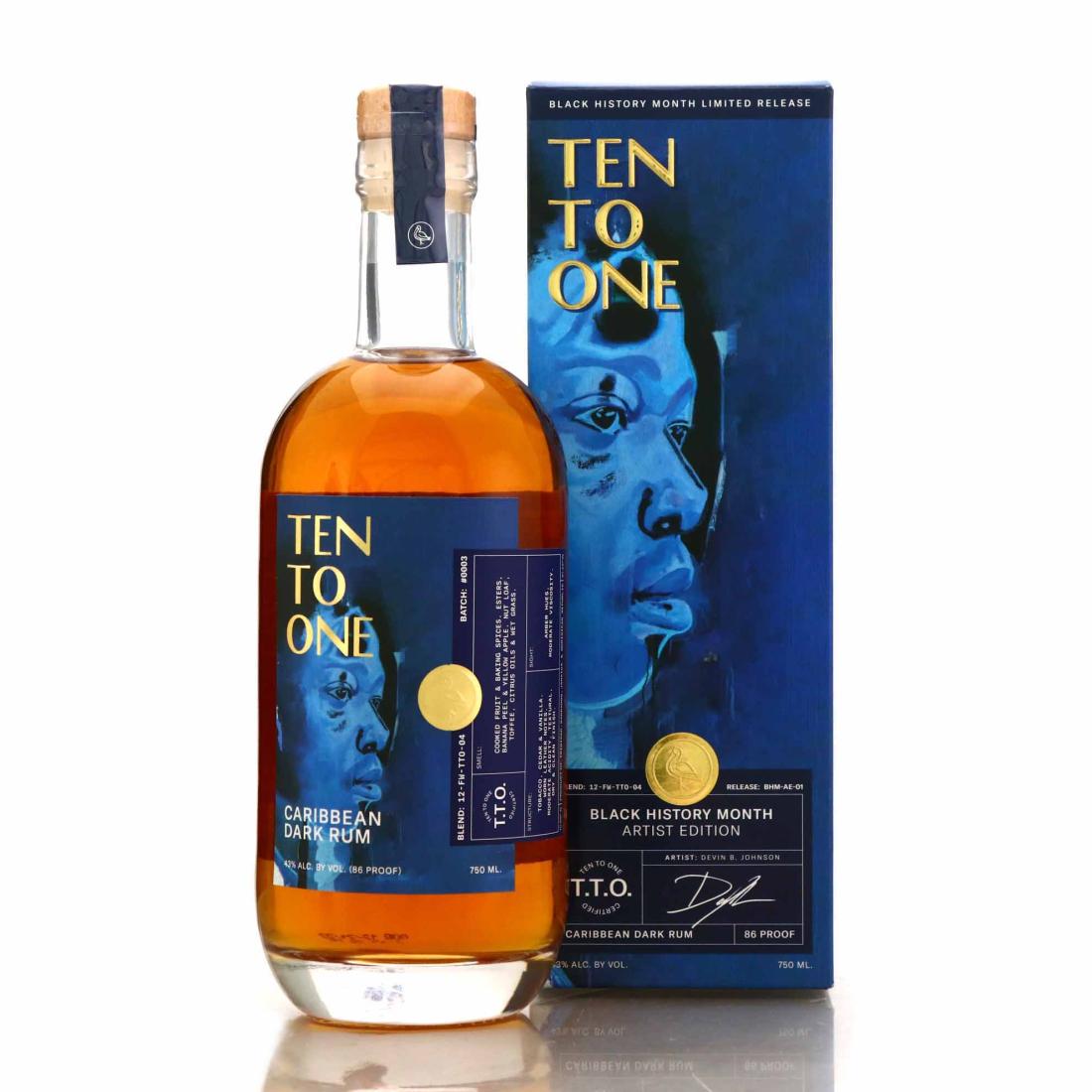 Image for Ten to One Caribbean Dark Rum Batch #0003 / Black History Month Artist Edition