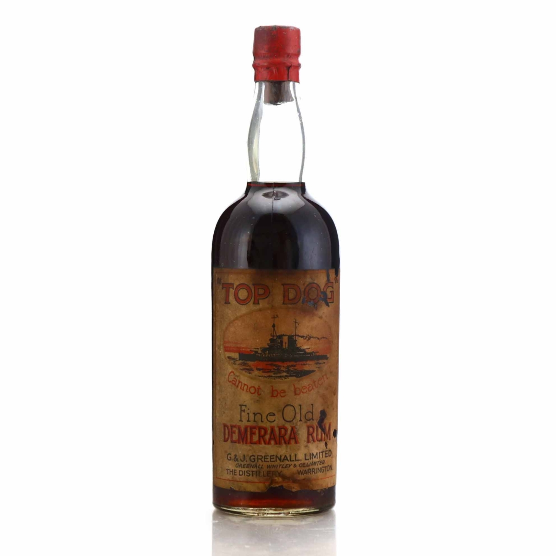 Top Dog G & J Greenall Demerara Rum circa 1930s