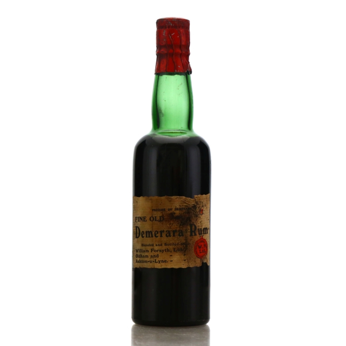 William Forsyth Fine Old Demerara Rum Half Bottle 1930s