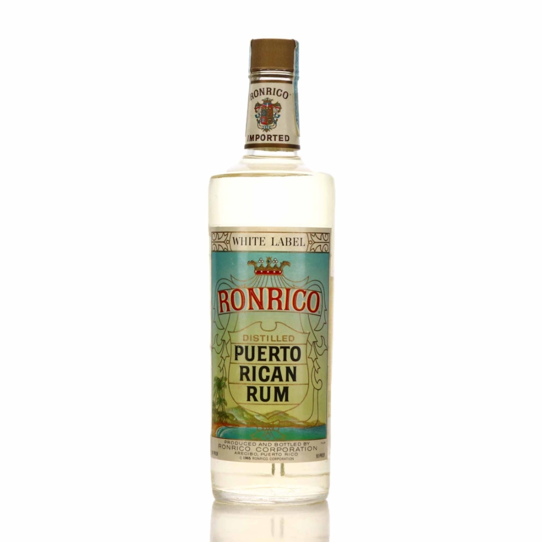 Ronrico White Label Puerto Rican Rum circa 1960s